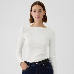 Ribbed Boatneck Long sleeve